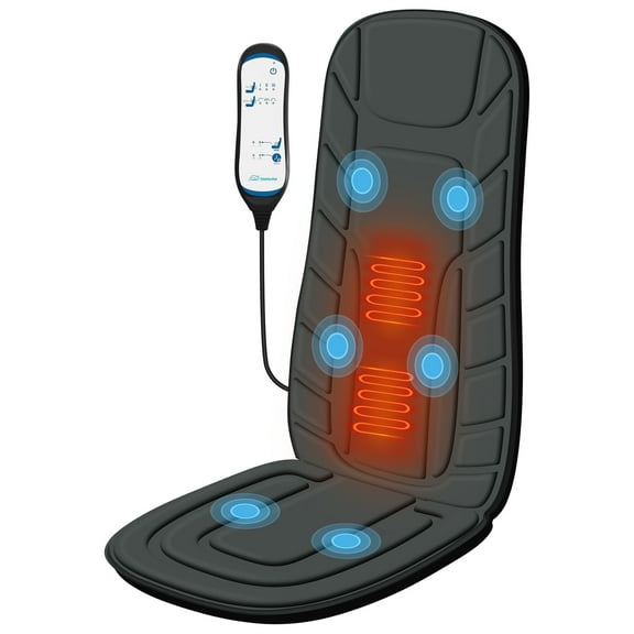 Snailax Massage Seat Cushion with Heat, Back Massager with Vibration, Massage Pad for Chair, Gift
