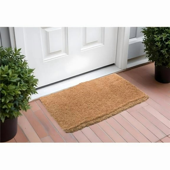 HomeRoots 555459 36 x 60 in. Brown Coir Outdoor Door Mat