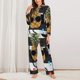 thumbnail image 2 of Balery Pineapple With Black Glasses Conjunto de Pijama con Estampado para Mujer, Conjunto de Dos Piezas con Manga Larga, Ropa de Dormir Suave con Bolsillos, Pijamas Cómodos-Large, 2 of 7