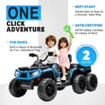 thumbnail image 5 of 24V Ride on ATV Toys, Real 2 Seater Kids ATV with 200W*2 Power Motor, Electric Car w/ 6-Wheeler Suspension, Extra Large Rear Storage Bucket, Waterproof Panel w/ Bluetooth, Music, Led Lights - Blue, 5 of 8