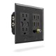 thumbnail image 2 of Toma de pared Premium para medios | Puertos USB-A 2.0 duales de 6.3A -, 2 of 2