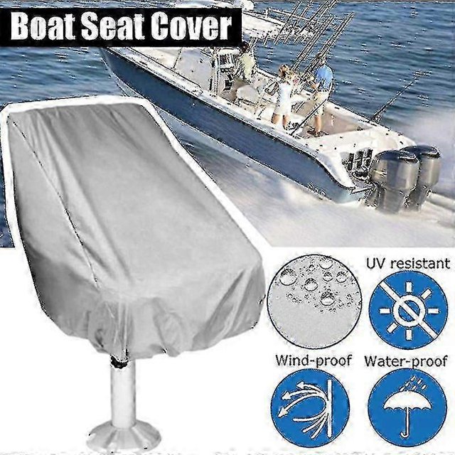 Pack Boat Seat Cover, Outdoor Waterproof Pontoon Captain Boat Bench Chair Seat Cover, Chair Protective Covers