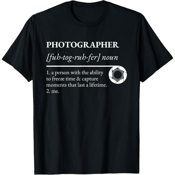 t-shirt Photographer Definition T-Shirt mens，black，women，funny，men，journey，Crew Neck, Short Sleeve,printing