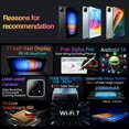 thumbnail image 5 of Tableta Pad 6S Pro Android 14 de 11 pulgadas, versión global original, 4K, 16 GB + 1 T, 20000 mAh, GPS, 5G, doble SIM, Bluetooth, WiFi, 2024, 5 of 5