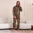 thumbnail image 5 of GYRATEDREAM Matching Family Pajamas Set for Halloween Pumpkin Holiday Costumes Long Sleeve Hooded Jumpsuit for Women/Men/Kids Family Matching Pajamas Onesies for L(Dad) Orange, 5 of 8