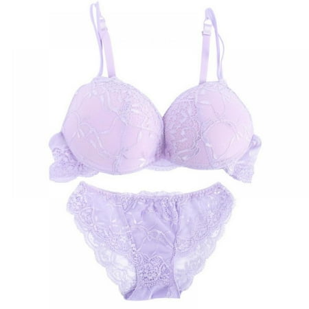 

Women s Bra and Panty Set Floral Lace Two Piece Bralette Lingerie Set