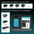 thumbnail image 4 of FUBIS DC18RC Rapid Battery Charger DC18RD DC18RA for Makita 14.4V-18V LXT Li-ion Battery BL1815 BL1820 BL1830 BL1850 BL1860 BL1840 BL1430 BL1415, 4 of 7
