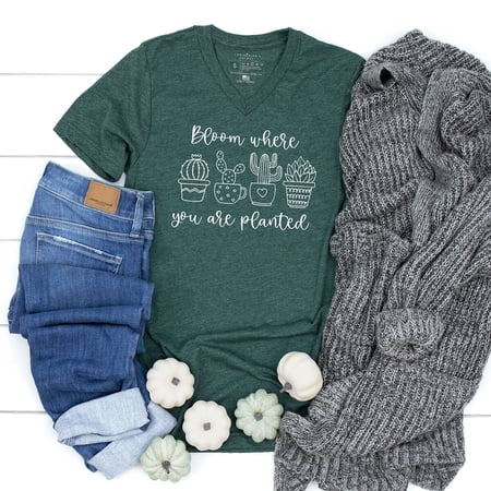 Bloom Where You Are Planted V-Neck
