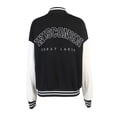 thumbnail image 6 of KOMOO Women Varsity Jacket Long Sleeve Button Down Cropped Bomber Oversized Baseball Jacket Patchwork Outwear Vintage Girl Streetwear, 6 of 7