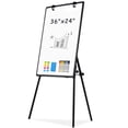 thumbnail image 3 of DOLLAR BOSS Large Whiteboard Easel with Stand 36" x 24" Height Adjustable Tripod Stand Portable Magnetic Dry Erase White Board, 3' x 2' Flipchart White Board for Office Home Classroom, Black, 3 of 7