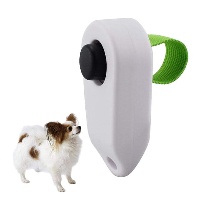 suntekhomebuy Entrenador de entrenamiento de perros para mascotas Haga clic en Guía de ayuda Obediencia Equipo para mascotas Blanco Fernando Clicker de entrenamiento
