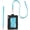 Black/Light Blue, variant on Minimalist RFID Blocking Wallet with ID Window, Small Water Resistant Zipper Card Purse With 2 Lanyard for Cards Cash Travel Women Men, Fuchsia