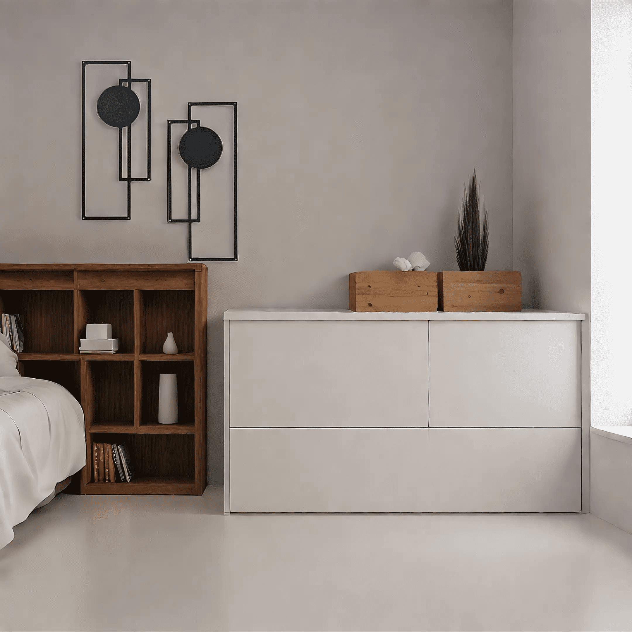 Wall Art Set Modern Minimalist Black and White Decor for Living Room Bedroom Office Halloween Gift