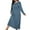 Dark Blue, variant on Women's Soft Cotton Nightgown Long Sleeve Sleepwear Fashion Star Printed Pajama Dress Comfy Full Length Loungewear Loose Casual Crew Neck Sleep Shirts