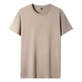 thumbnail image 2 of Camiseta sencilla de algodón de gran tamaño para hombre, camisetas de verano informales de manga corta de color sólido, camisetas nuevas de 2023 de alta calidad y2k para hombre, 2 of 5