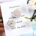 thumbnail image 3 of Caja de terciopelo para anillos de joyería KEWITY Hexagon Premium Vintage Doble, 3 of 4