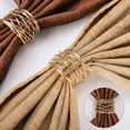 thumbnail image 2 of NETSENG Metal Mesh Napkin Rings, Gold Napkin Rings for Dinner Party, Wedding, Birthday, Family Gatherings,6 Pack, 2 of 4