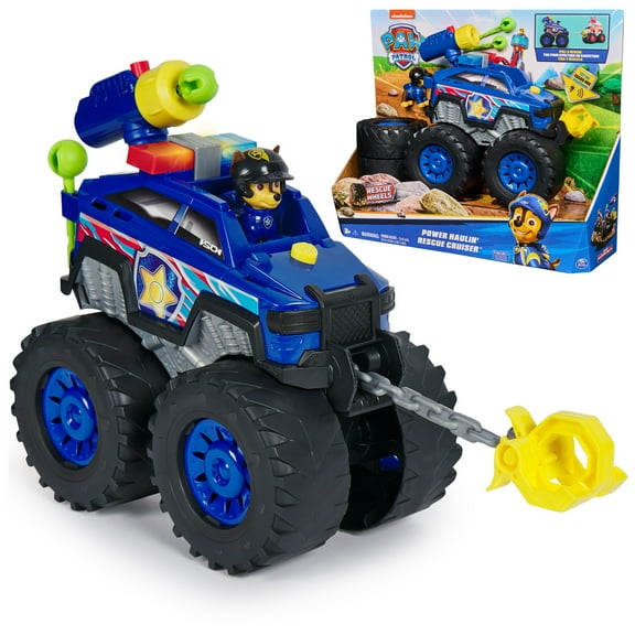 PAW Patrol: Rescue Wheels Chase’s Power Haulin’ Cruiser with Lights, Sounds & Figure