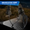 thumbnail image 7 of Double Dog Leash 90cm Nylon Bungee Reflective Shock-Absorbing Animal Leash, Black, 7 of 7