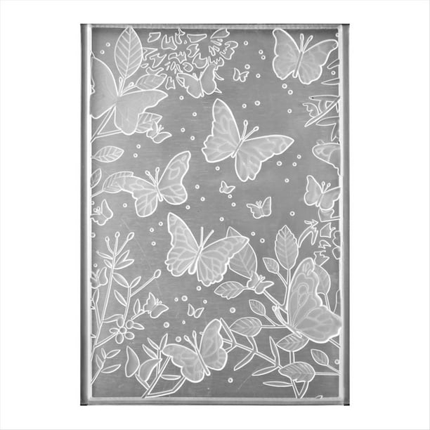 Carpeta de Estampado 3D, Plantilla de Estampado de Mariposa, Hoja y Flor Texturizada, para Hacer Tarjetas, Manualidades de Papel para Álbumes de Recortes