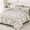 Colorful Floral B, variant on 7-Piece King Size Reversible Floral Bedding Set, Green & Golden Botanical Leaves Microfiber All Season Bed Kit with Complete Sheets and Matching Pillow Covers