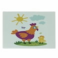 thumbnail image 1 of Hen and Chicks Cutting Board, Nursery Themed Cartoon with Chicken and Baby in Sunny Nature Day, Decorative Tempered Glass Cutting and Serving Board, in 3 Sizes, by Ambesonne, 1 of 2