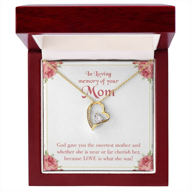 À Maman Message Souvenir Dieu A Donné Mère pour Toujours Collier w Message Carte