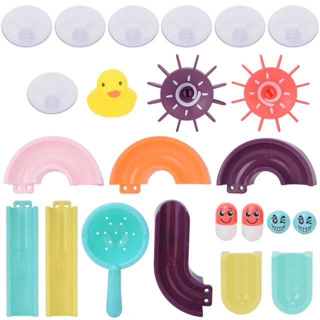 Juguetes para baby shower, 24 piezas, juguetes para baño de bebé, juguetes para baño, juguetes para montar en el baño, construidos para durar