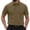 X23 Coffee, variant on Men Tshirt Solid Color Short Sleeved Lapel Neck Tee Shirts Summer Dailywear Comfortable Fashion For Men T-Shirts Size L Green