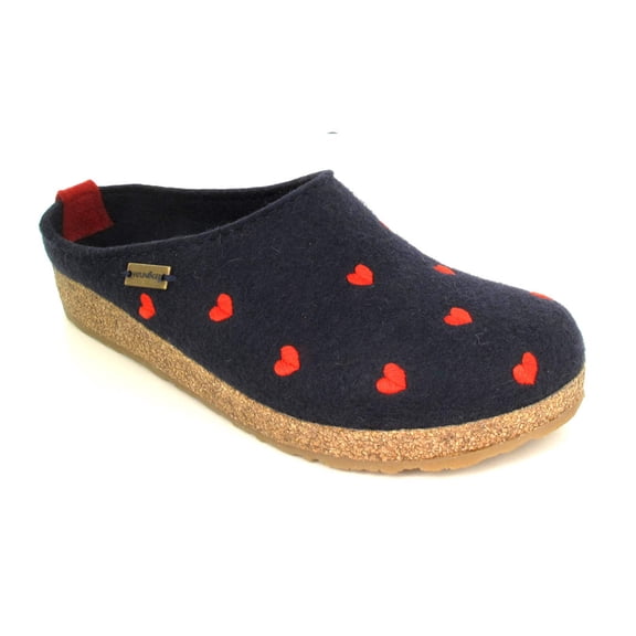 HAFLINGER Clog | Grizzly Cuoricino, Midnight Blue
