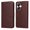 Brown, variant on Wallet Phone Case for Realme 10 Pro Plus 5G with Card Holder and Stand Function Blue