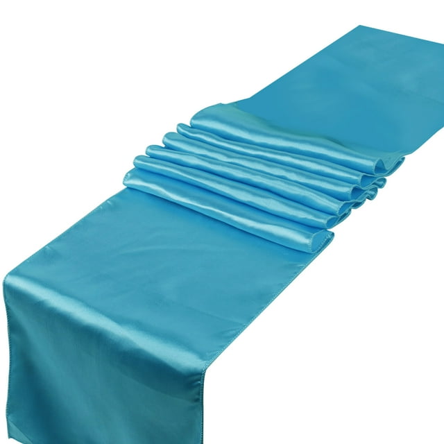 Mantel de boda de estilo nórdico para hotel, decoración de poliéster de color sólido, mantel de satén para mesa de café, camino de mesa de satén