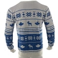 thumbnail image 4 of Suéter navideño de dos colores para otoño e invierno, cuello redondo, manga larga, diseño de estudiante informal, suéter de punto con sentido, 4 of 5