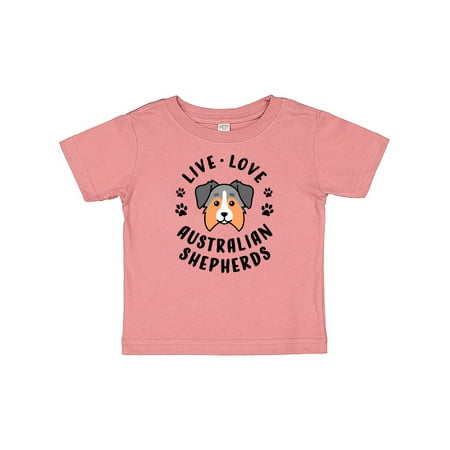 

Inktastic Live Love Australian Shepherds Gift Baby Boy or Baby Girl T-Shirt