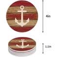 thumbnail image 1 of FMSHPON Nautical Themed Ship Anchor on Vintage Wooden Boards Set of 8 Round Coaster for Drinks, Absorbent Ceramic Stone Coasters Cup Mat with Cork Base for Home Kitchen Room Coffee Table Bar Decor, 1 of 6