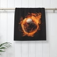 thumbnail image 2 of Football on Fire Hand Towels, Face Towel Soft Guest Towel Portable Kitchen Tea Dish Towels Washcloths Bathroom Decor Housewarming Gifts 15.7" X 27.5", 2 of 17