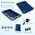 thumbnail image 3 of Costway Inflatable Kids Travel Bed Portable Air Mattress Set with Double-sided Mattress Blue, 3 of 10