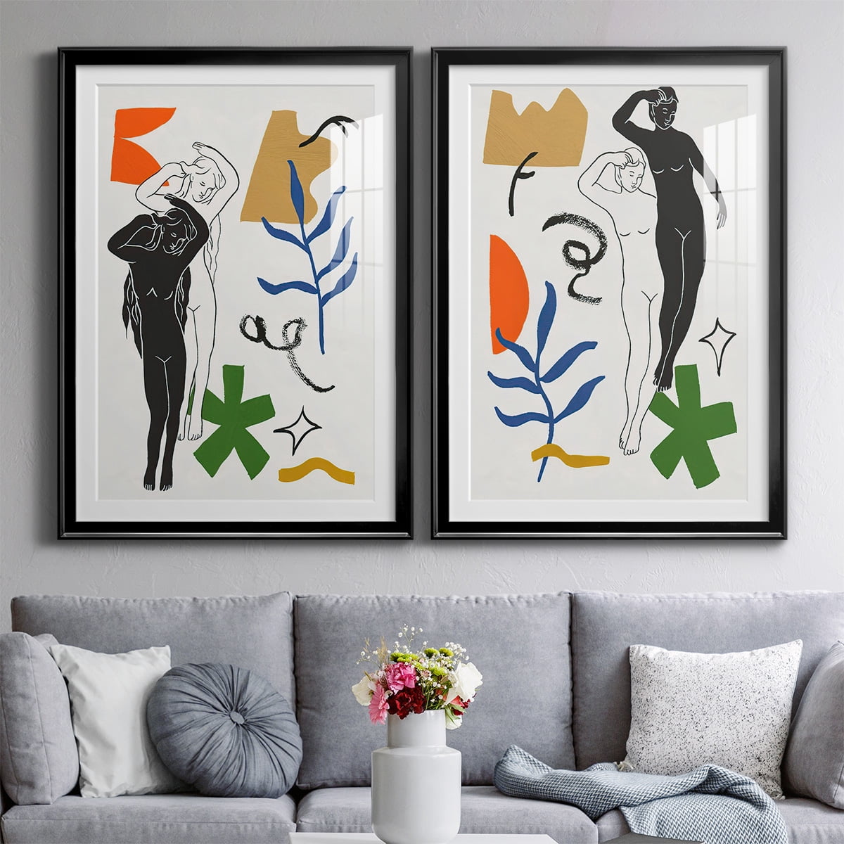 Wexford Home Starry Venus I Premium Framed Print, 30.5" x 42.5" - Ready to Hang, Black (Set of 2)