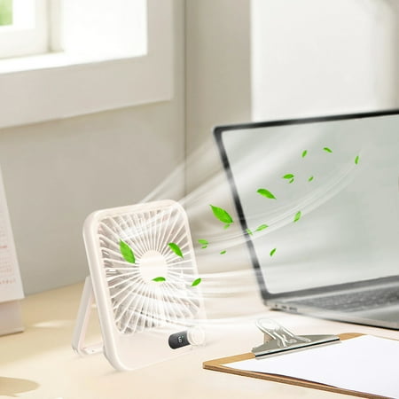 

Werulen Must Have Kitchen Items Popular Pick 2024 New Border Popular Desktop Fan USB Home Outdoor High-speed Mini Digital Display Folding Small Fan