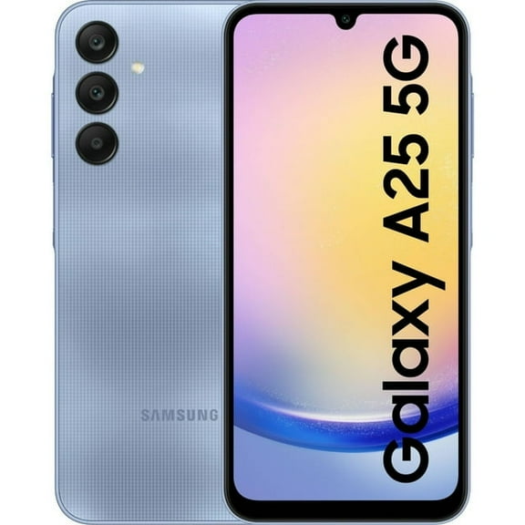 Pre-Owned Samsung Galaxy A25 5G (128GB 6GB) GSM Unlocked (No CDMA) (for Tmobile, Metro, Tello, Mint & Global) SM-A256M/DSN Dual Sim 6.5" 50MP (Light Blue)