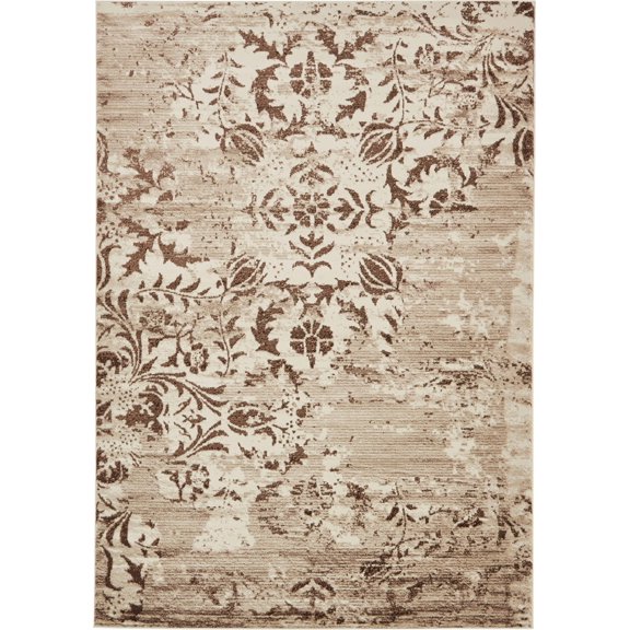 Unique Loom Rushmore Collection Area Rug - Jefferson (7' 1" x 10' Rectangle Chocolate Brown/Beige)