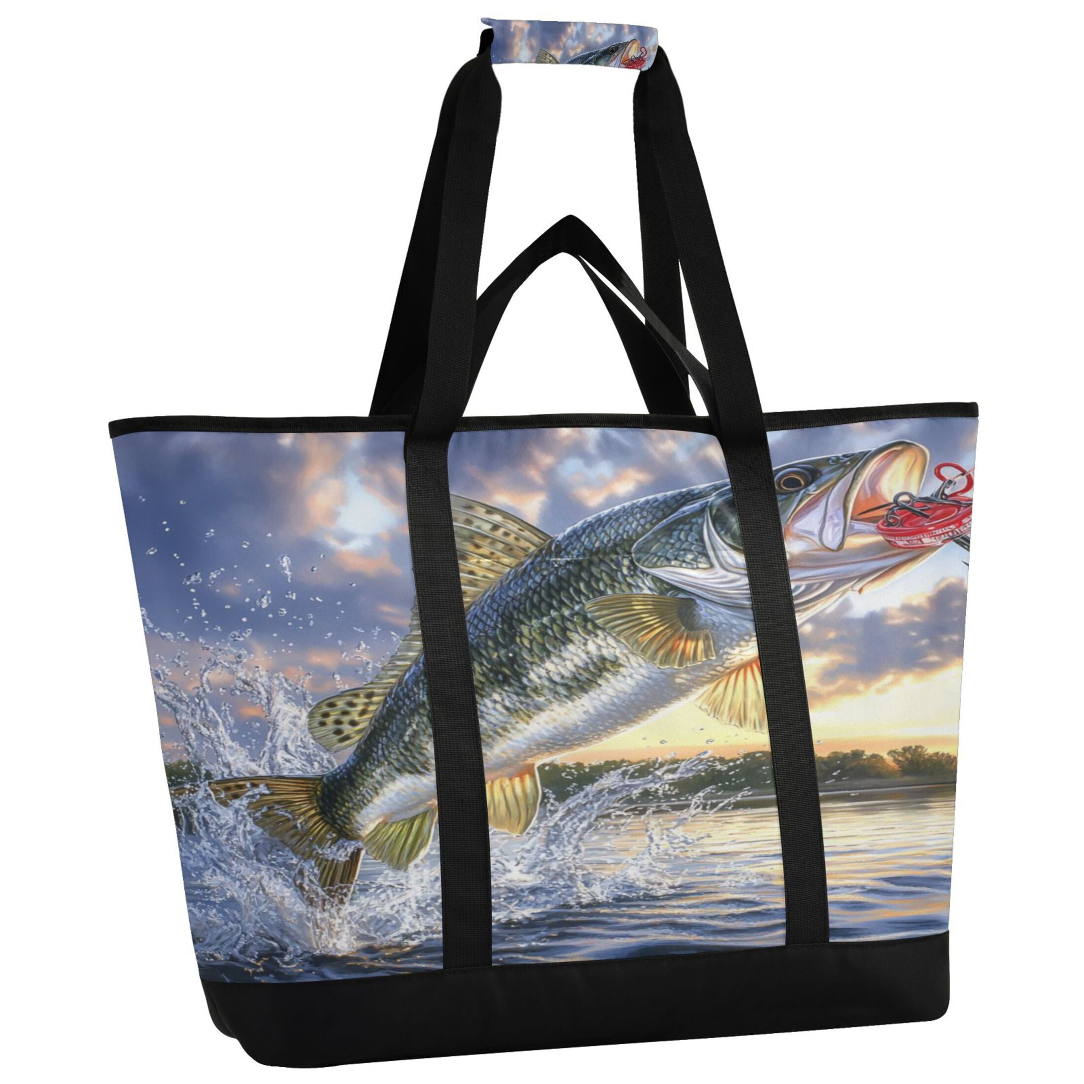 Large Hand-held Ice Pack Picnic Bag Insulation and Refrigeration Suitable for Shopping Picnics and Camping Golden Fish Picture