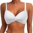 thumbnail image 2 of Bikini Tops for Women Twist Front Push Up Underwire Padded Bra Swimsuit Top Bathing Suit Tops, 2 of 5
