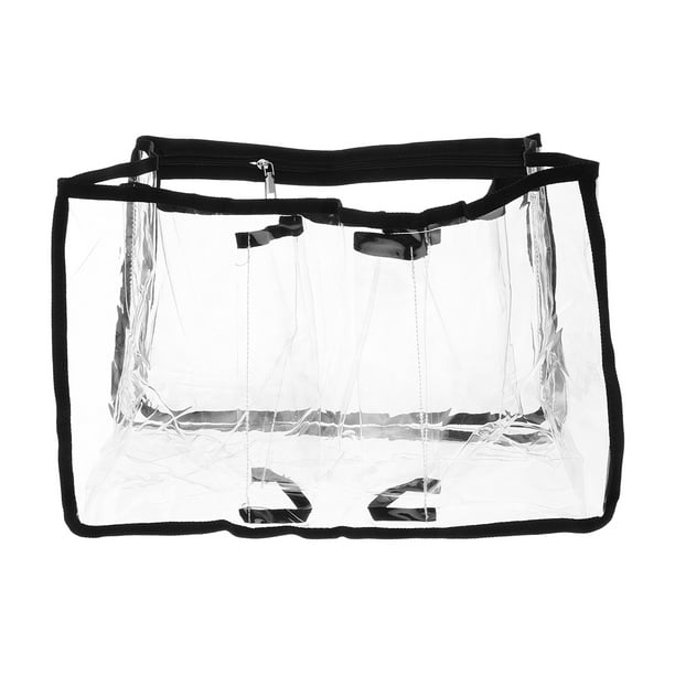 Bolsa de playa transparente con divisor para organizar artículos esenciales de playa, bolsa de maquillaje de viaje transparente, bolsa de almacenamiento de maquillaje transparente, bolsa de playa