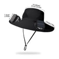 thumbnail image 2 of Kugisaki Sun Hat with Fans Solar Power Fan Wide Brim Sun Hat Fishing Essentials for Hiking Beach Summer Outdoor, 2 of 6