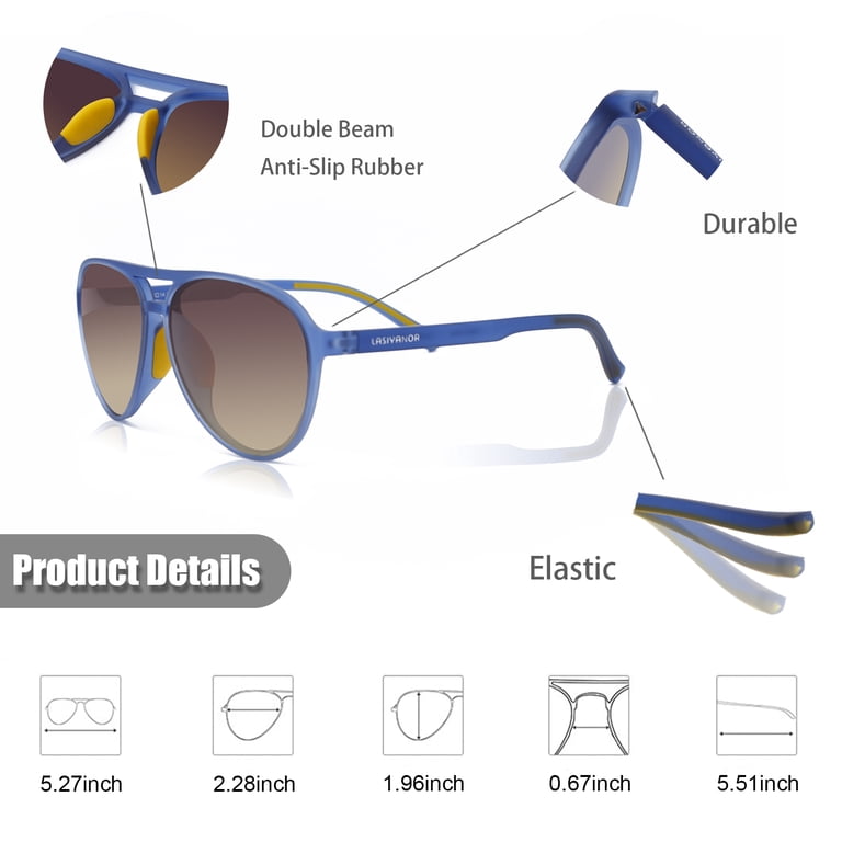 lasiyanor Classic Lightweight Retro TAC Polarised UV 400  display picture 1