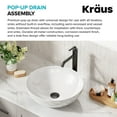 thumbnail image 4 of Kraus PU-L10MB Bathroom Sink Pop-Up Drain with Extended Thread in Matte Black, 4 of 7