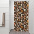 thumbnail image 2 of Pioneer Flower Floral Print Pattern Shower Curtain 36”x72", Bathroom Decorative Shower Curtain Set with 12 Hooks, Waterproof Washable, 2 of 6