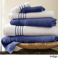 Modern Threads 6Piece Cotton Quick Dry Stripe Towel Set Silver