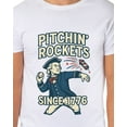 thumbnail image 4 of Patriotic T-Shirt Men's George Washington Pitchin' Rockets Since 1776 Adult USA Tee, 4 of 5